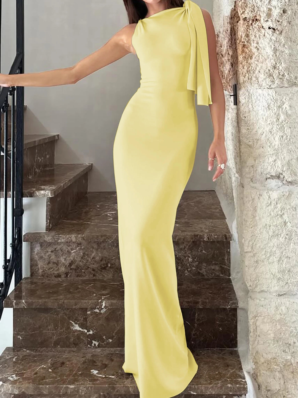 Hugcitar Fashion Solid O Neck Sleeveless Patchwork Sexy Bodycon Maxi Prom Dress Summer Women Clothes Party Festival Club Y2K