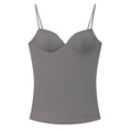 HXAO Sleeveless Crop Tops For Woman Corset Camisole Brown Top Women Bodycon Backless Sexy Tops With Straps Bustier Tank Tops